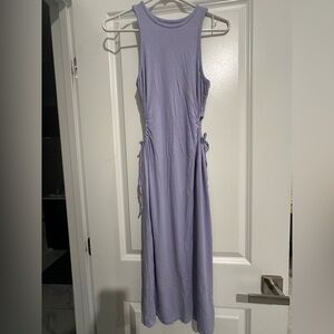 Arizona Lavender Ribbed Halter with Cut Outs